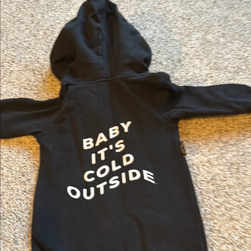 Black Footies One Piece with Elasticized Cuffs - Picture 4 of 4